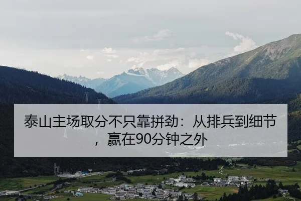 泰山主场取分不只靠拼劲：从排兵到细节，赢在90分钟之外